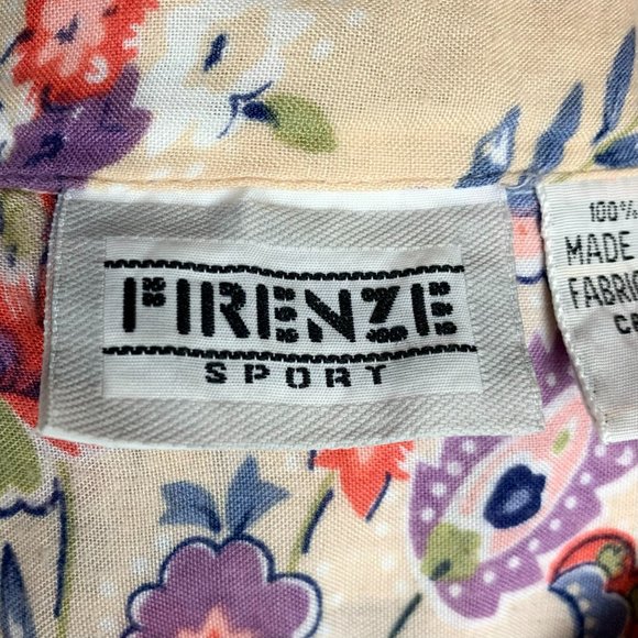 VINTAGE 80s Floral Short Sleeve Blouse - Picture 8 of 11